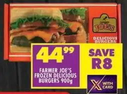 Shoprite Farmer joe's frozen delicious burgers offer