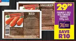 Shoprite Farmer's deli red/smoked viennas offer