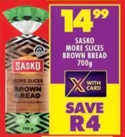 Shoprite Sasko more slices brown bread offer