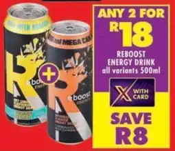 Shoprite Reboost energy drink all variants offer