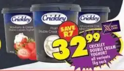 Shoprite Crickley double cream yoghurt offer