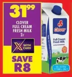 Shoprite Clover full cream fresh milk offer
