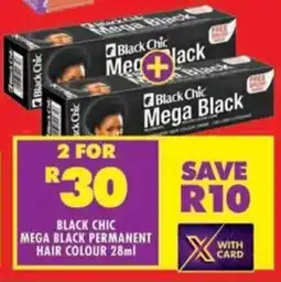 Shoprite Black chic mega black permanent hair colour offer