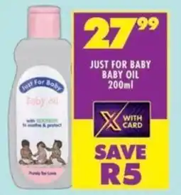 Shoprite Just for baby baby oil offer