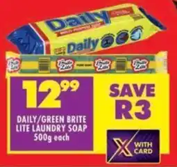 Shoprite Daily/green brite lite laundry soap offer