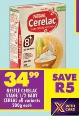 Shoprite Nestlé cerelac stage 1/2 baby cereal all variants offer