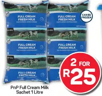 Pick n Pay Hypermarket PnP Full Cream Milk Sachet offer
