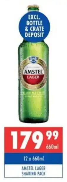 Ultra Liquors Amstel lager sharing pack offer