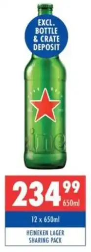 Ultra Liquors Heineken lager sharing pack offer