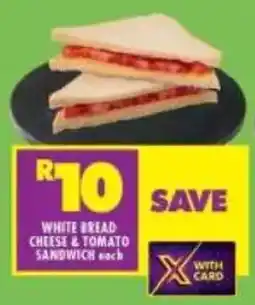 Shoprite White bread cheese & tomato sandwich offer