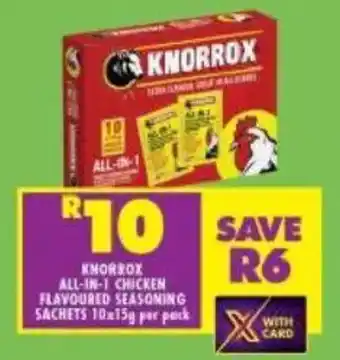Shoprite Knorrox all-in-1 chicken flavoured seasoning sachets offer