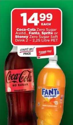 OK Foods Coca-Cola Zero Sugar Asstd., Fanta, Sprite or Stoney Zero Sugar Soft Drink offer