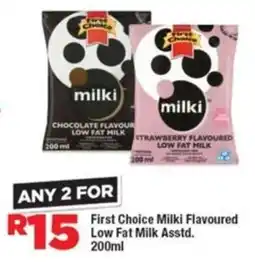OK Foods First Choice Milki Flavoured Low Fat Milk Asstd. offer