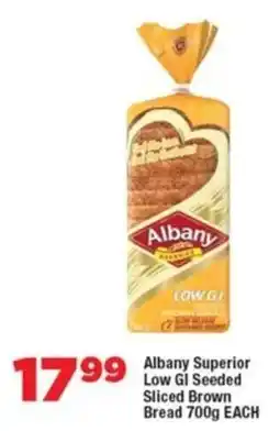 OK Foods Albany Superior Low GI Seeded Sliced Brown Bread offer