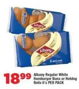 OK Foods Albany Regular White Hamburger Buns or Hotdog Rolls offer