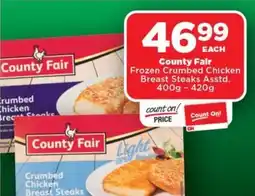 OK Foods County Fair Frozen Crumbed Chicken Breast Steaks Asstd. offer