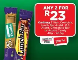 OK Foods Cadbury 5 Star, Crunchie, Lunch Bar Asstd., P.S. Asstd. Chocolate Bar or Astros Candy offer