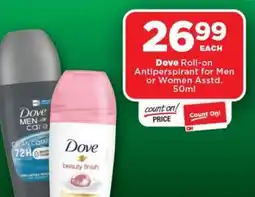 OK Foods Dove Roll-on Antiperspirant for Men or Women Asstd. offer