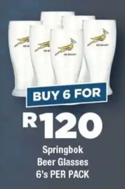 OK Foods Springbok Beer Glasses offer
