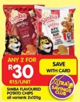 Shoprite Simba flavoured potato chips offer