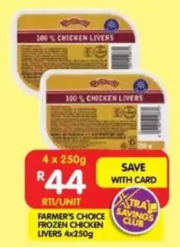 Shoprite Farmer's choice frozen chicken livers offer