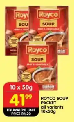 Shoprite Royco soup packet all variants offer