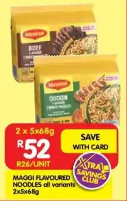 Shoprite Maggi flavoured noodles all variants offer