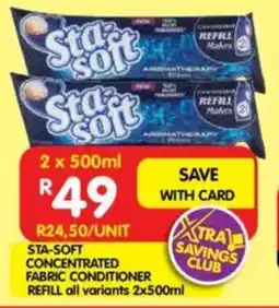 Shoprite Sta-soft concentrated fabric conditioner refill all variants offer