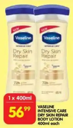 Shoprite Vaseline intensive care dry skin repair body lotion offer