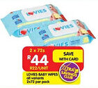 Shoprite Lovies baby wipes all variants offer