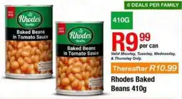 Take 'n Pay Rhodes Baked Beans offer