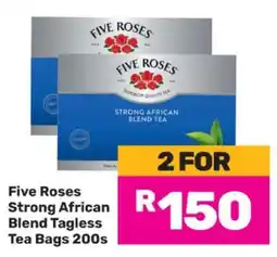 Game Five Roses Strong African Blend Tagless Tea Bags 200s offer