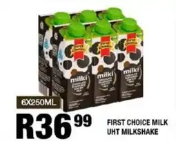 Take 'n Pay First choice milk uht milkshake offer