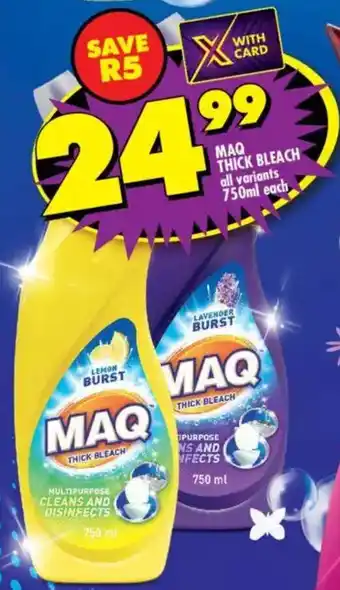Shoprite Maq thick bleach offer