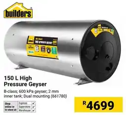 Builders Warehouse High Pressure Geyser offer