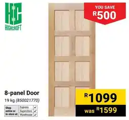 Builders Warehouse Highcroft 8-panel Door offer