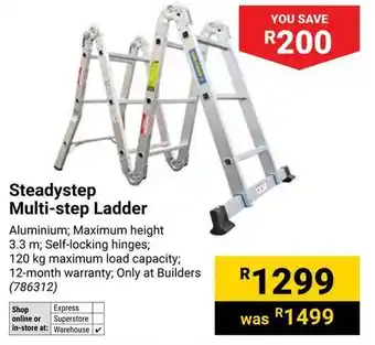 Builders Warehouse Steadystep Multi-step Ladder offer