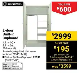 Builders Warehouse Home & Kitchen 2-door Built-in Cupboard offer