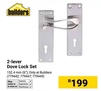 Builders Warehouse 2-lever Dove Lock Set offer