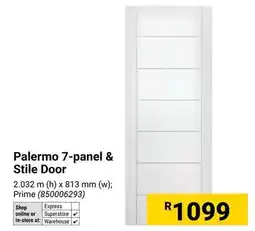 Builders Warehouse Palermo 7-panel & Stile Door offer