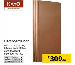 Builders Warehouse KAYO Hardboard Door offer