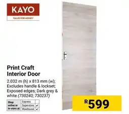Builders Warehouse KAYO Print Craft Interior Door offer
