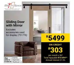 Builders Warehouse Sliding Door with Mirror offer
