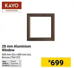 Builders Warehouse KAYO 28 mm Aluminium Window offer