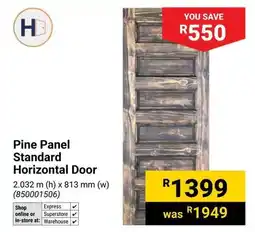 Builders Warehouse Pine Panel Standard Horizontal Door offer