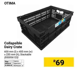 Builders Warehouse OTIMA Collapsible Dairy Crate offer