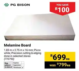 Builders Warehouse PG BISON Melamine Board offer