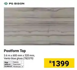 Builders Warehouse PG BISON Postform Top offer