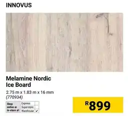 Builders Warehouse INNOVUS Melamine Nordic Ice Board offer