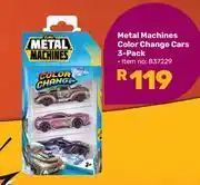 Game Metal Machines Color Change Cars 3 Pack offer